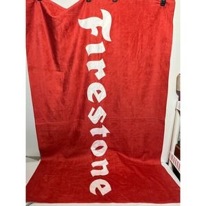 Firestone Red White Logo Promotional Beach Towel Turkish Signature 35x60